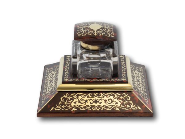 Side of the English Boulle Inkwell by JC Vickery