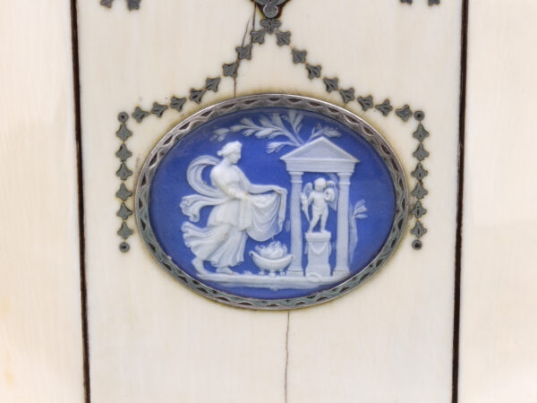 Close up of the Wedgwood Jasperware cameo