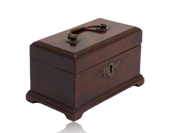 Front overview of the Miniature Mahogany Tea Caddy