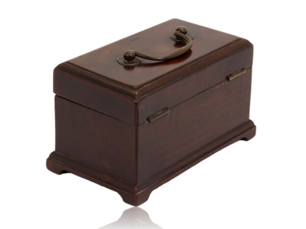 Rear overview of the Miniature Mahogany Tea Caddy