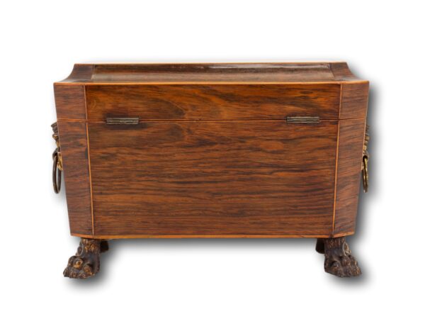 Rear of the Antique Rosewood Tea Chest