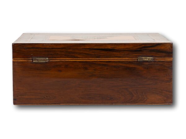 Rear of the Rosewood Tunbridge Ware Work Box