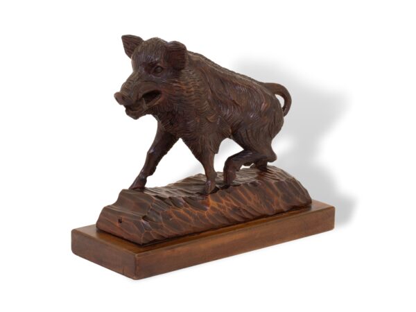 Front overview of the Swiss Black Forest Boar Figure