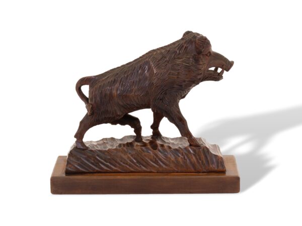 Side of the Swiss Black Forest Boar Figure