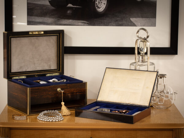 Antique Coromandel Jewellery Box Austin Dublin in a decorative lifestyle shot