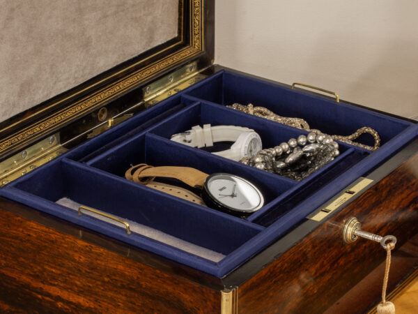 Antique Coromandel Jewellery Box Austin Dublin in a decorative lifestyle shot