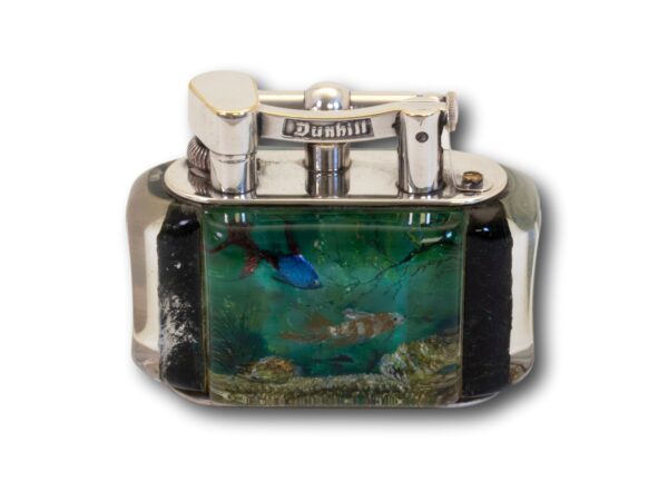 Rear of the Dunhill Aquarium Half-Giant Table Lighter