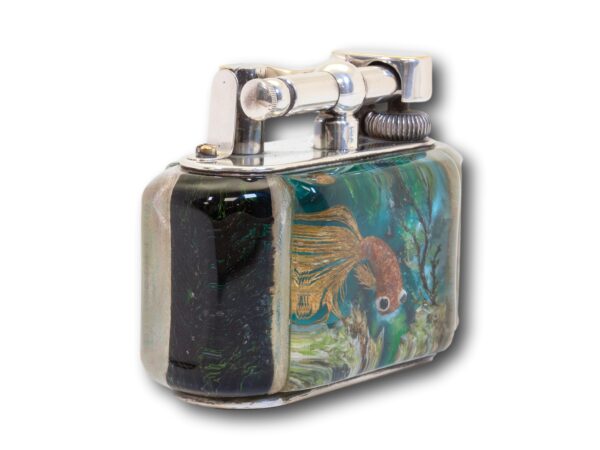 Rear Overview of the Dunhill Aquarium Half-Giant Table Lighter