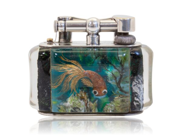 Rear of the Dunhill Aquarium Half-Giant Table Lighter