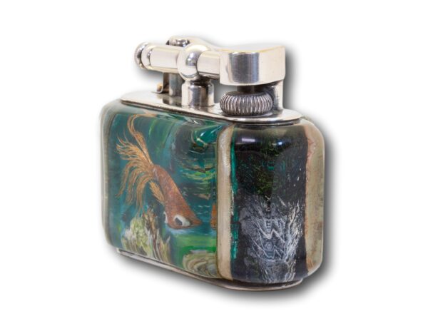 Rear Overview of the Dunhill Aquarium Half-Giant Table Lighter