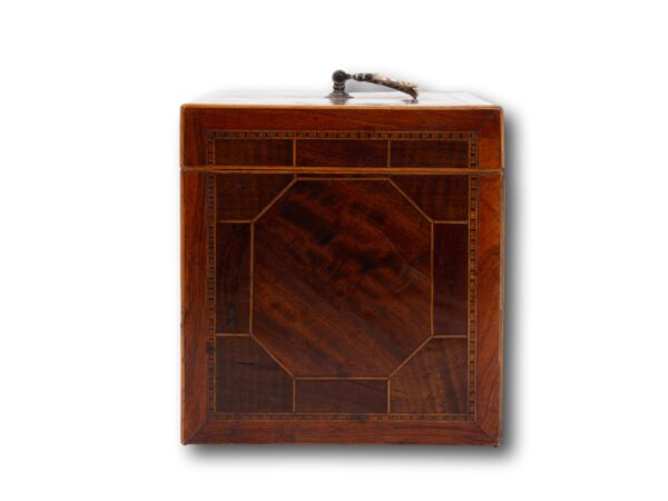 Side of the Antique Mahogany Tea Chest