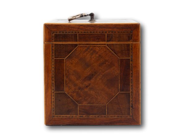 Side of the Antique Mahogany Tea Chest