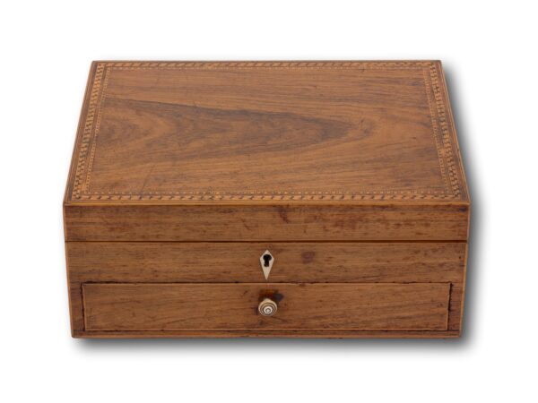 Front of the Antique Rosewood Sewing Box