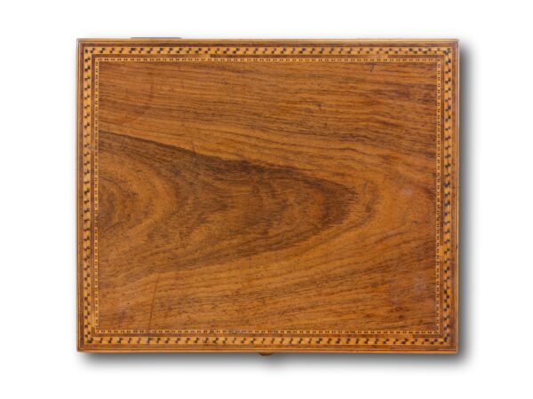 Top of the Antique Rosewood Sewing Box