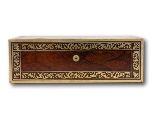 Front of the Antique Rosewood Writing Box William Chrisp