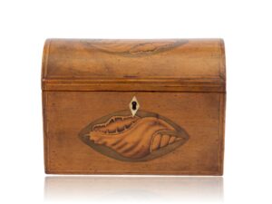 Front of the Antique Satinwood Tea Caddy