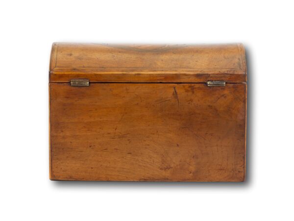 Rear of the Antique Satinwood Tea Caddy