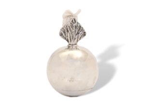 Front of the Sterling Silver Grenade Table Lighter