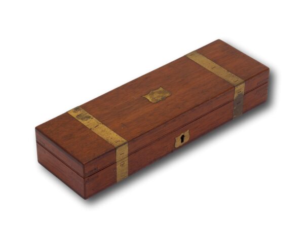 Front overview of the Mahogany Travelling Field Surgeons Box