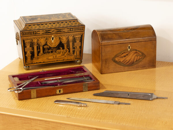 Travelling Field Surgeons Box in a decorative setting