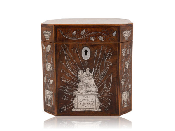 Front overview of the Admiral Nelson Commemorative Tea Caddy