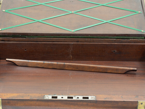 View of the lower compartment showing the reading rail removed in the Captains Campaign Military Writing Box Compendium