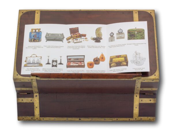 Rear overview of the Captains Campaign Military Writing Box Compendium with the bracket up for reading and the reading rail fitted