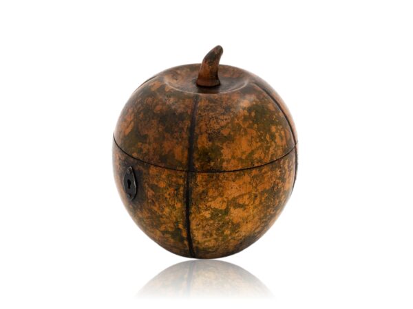 Front overview of the Antique Melon Fruit Tea Caddy