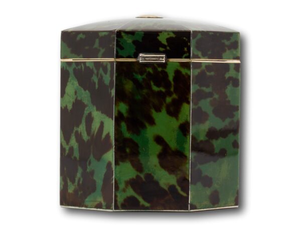 Rear of the Green Tortoiseshell Tea Caddy Lund