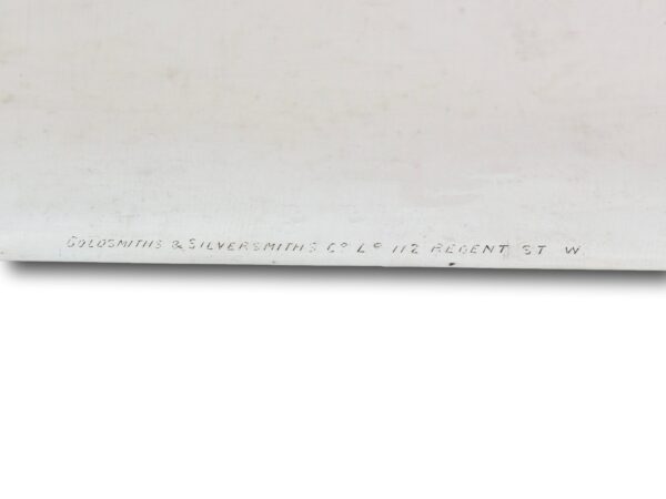 Close up of the Goldsmiths and Silversmiths Co Ltd engraved mark