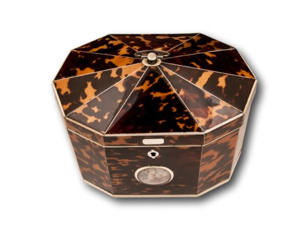 Top of the Tortoiseshell Tent Top Tea Caddy