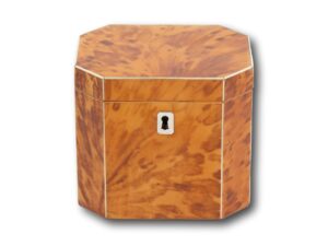 Front of the Blonde Tortoiseshell Tea Caddy