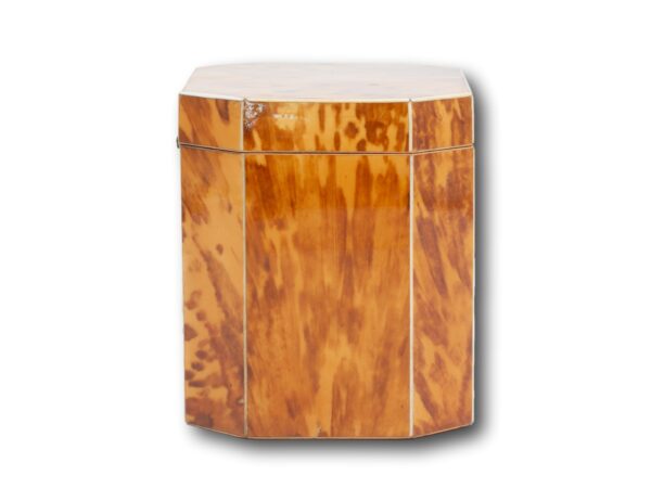 Side of the Blonde Tortoiseshell Tea Caddy