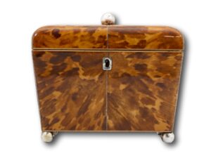 Front of the Blonde Tortoiseshell Tea Caddy