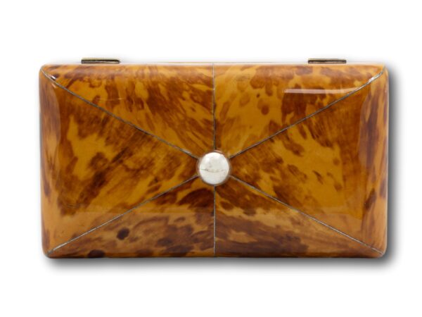 Top of the Blonde Tortoiseshell Tea Caddy