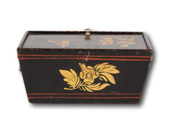 Rear of the Chinoiserie Lacquer Basket