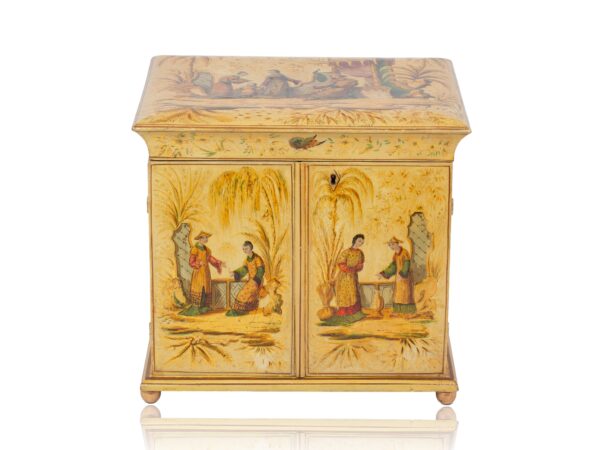 Front of the Chinoiserie Japanned Sewing Cabinet