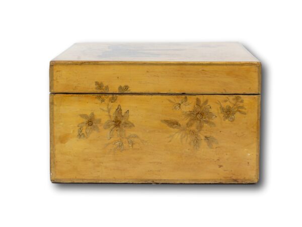 Side of the Chinoiserie Japanned Sewing Box