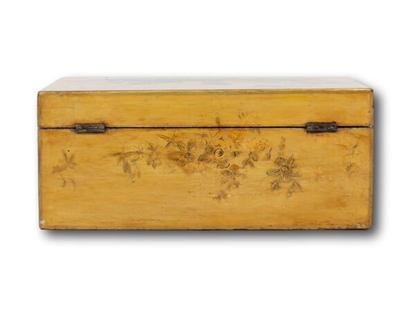 Rear of the Chinoiserie Japanned Sewing Box