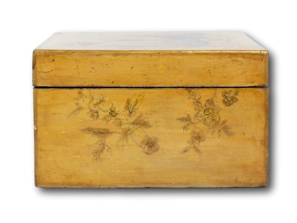 Side of the Chinoiserie Japanned Sewing Box