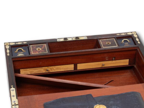 Hidden compartment inside the Rosewood Writing Box David Edwards