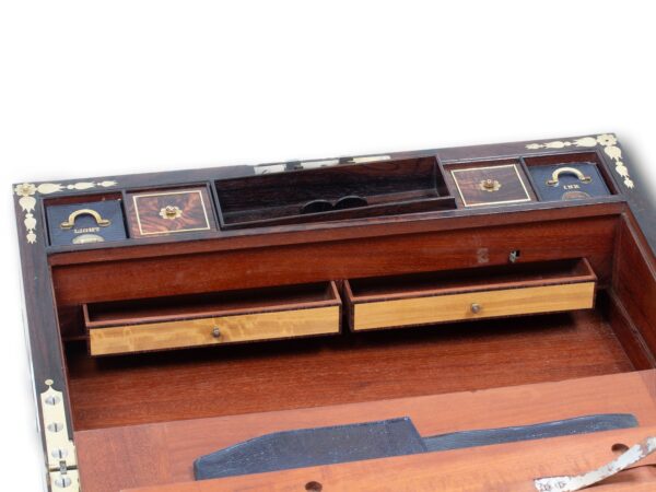 Hidden compartment inside the Rosewood Writing Box David Edwards