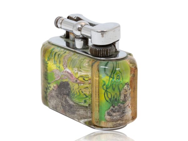 Rear overview of the Dunhill Half-Giant Aquarium Table Lighter