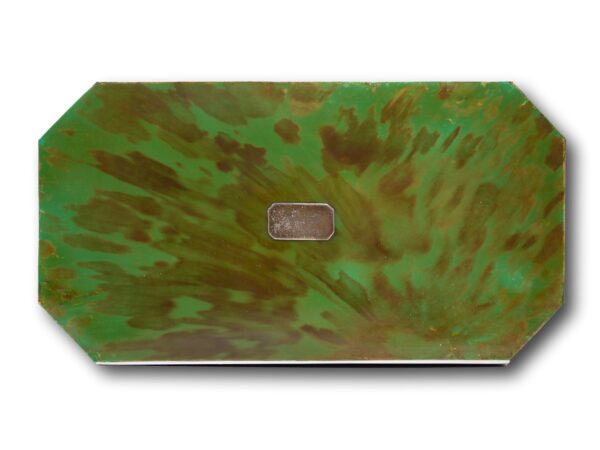 Top of the Green Tortoiseshell Tea Caddy