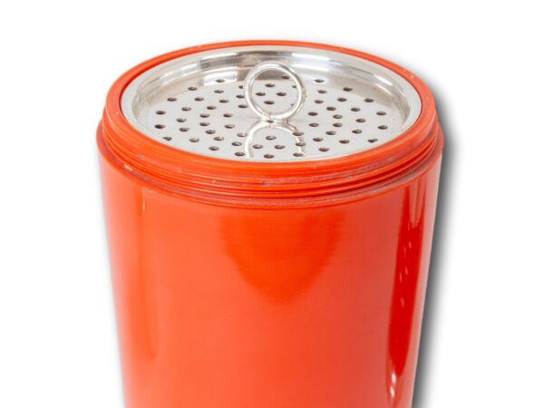 Close up of the strainer located in the body of the Master Incolor Red Cocktail Shaker