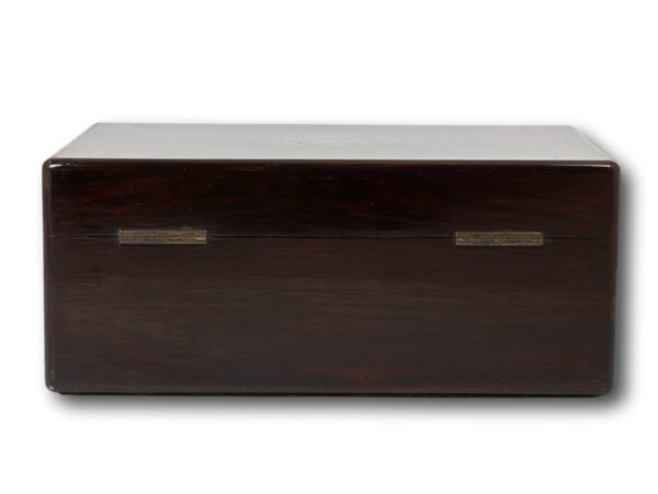 Rear of the Rosewood Inlaid Sewing Box