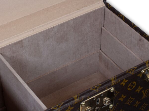 Close up of the interior storage from the Vintage Louis Vuitton Jewellery Case