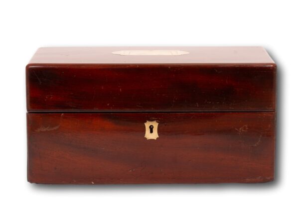 Front of the Mahogany Apothecary Box