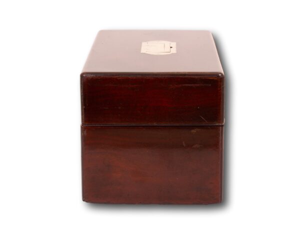 Side of the Mahogany Apothecary Box