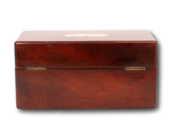 Rear of the Mahogany Apothecary Box